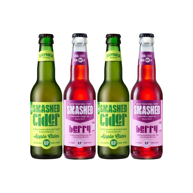 Rethinking Drinking Alcohol Free Smashed Apple Cider & Berry (4 Pack)