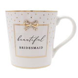 Fine China Mug with Encrusted Bow Embellishment - Bridesmaid