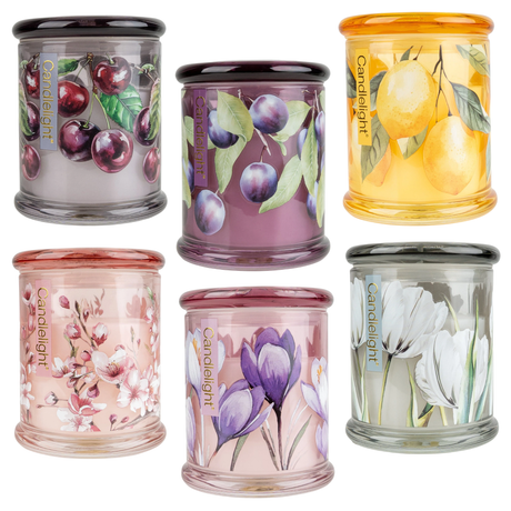 Candlelight Spring Summer Collection Large Glass Jar Candles - Various Fragrances
