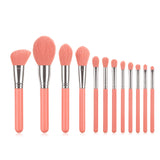 Make up Brushes in Roll Holder Ideal for Travel - In Blue or Pink