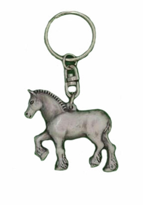 English Pewter Shire Horse Keyring