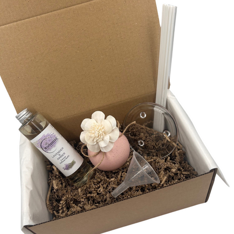 Pink Pastel Reed Diffuser Gift Set With Lavender & Amber Fragrance