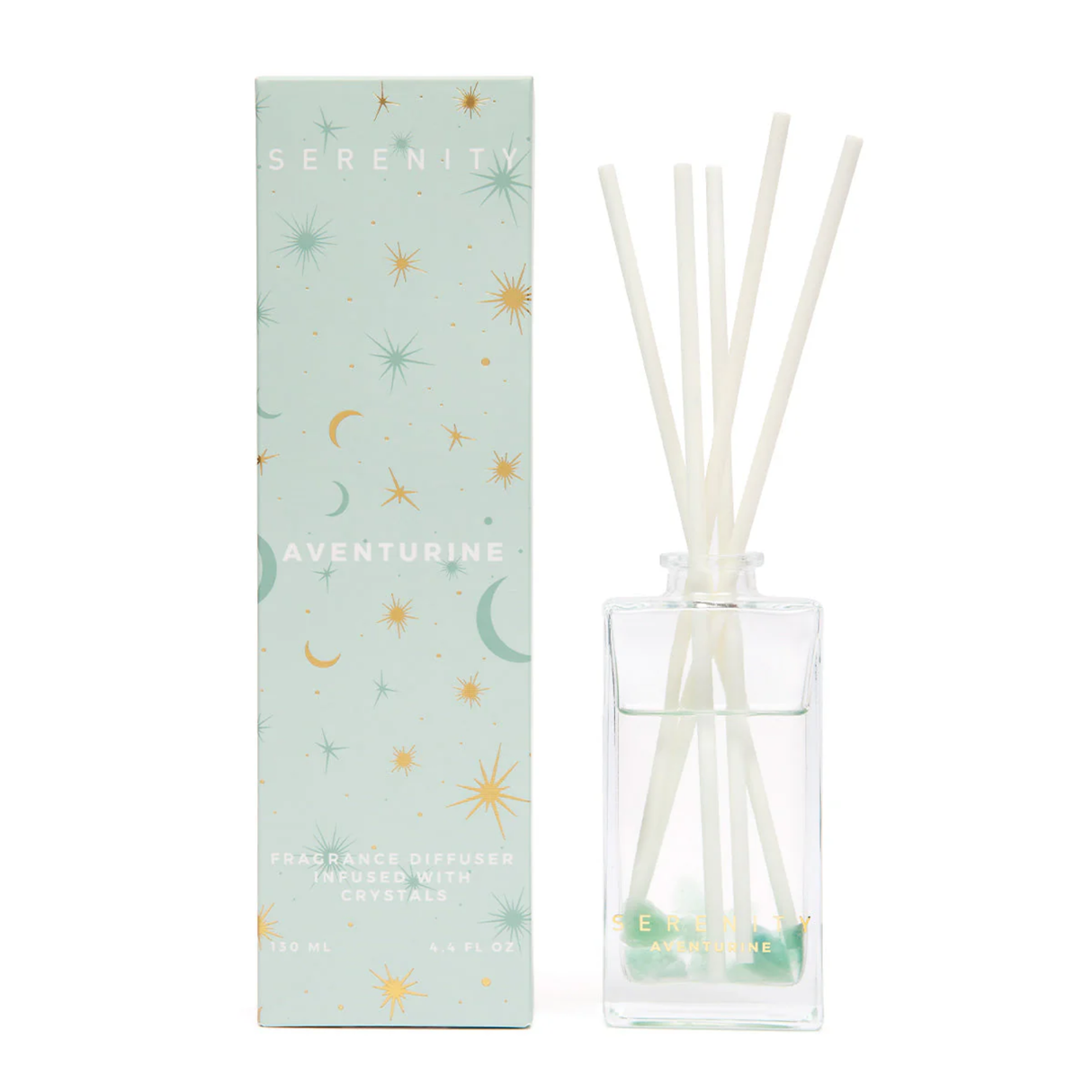 Crystal 130ml diffuser - abundance aventurine