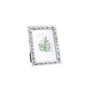 Woodside Home Living Patterned Edge Silver Photo Frame 4" x 6"