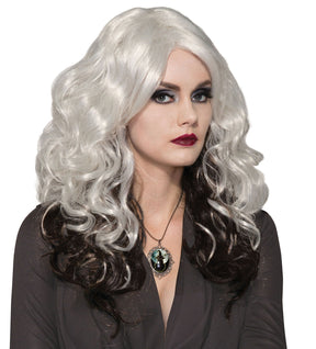 Silver Spell Caster Halloween Witch Fancy Dress Wig
