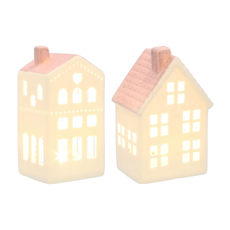China White LED Light-Up House - Pink Collection