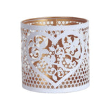 Aroma Metal Silhouette Wax Melt Burner/Candle Holder - White & Gold Heart
