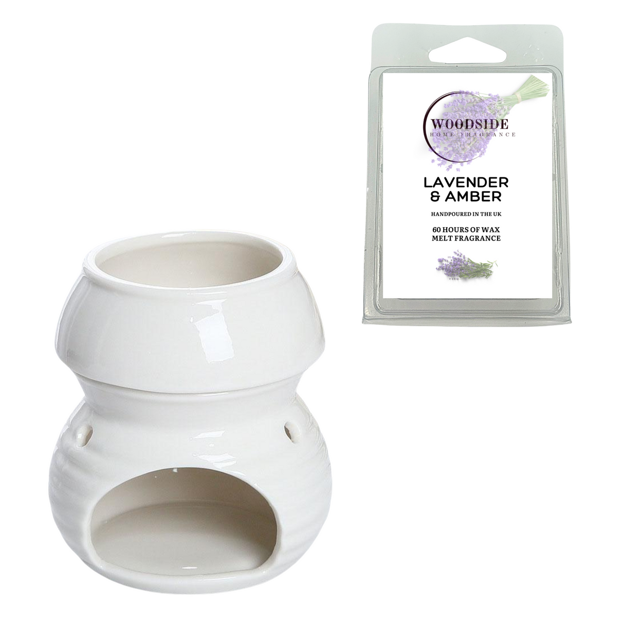 Woodside Home Living - Wax Melt Burner Crusader Exclusive - White