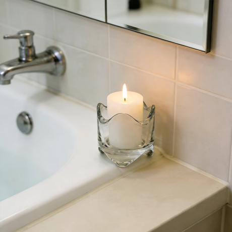 Woodside Home Living Clear Glass Tea Light Candle Holders - Various Sets