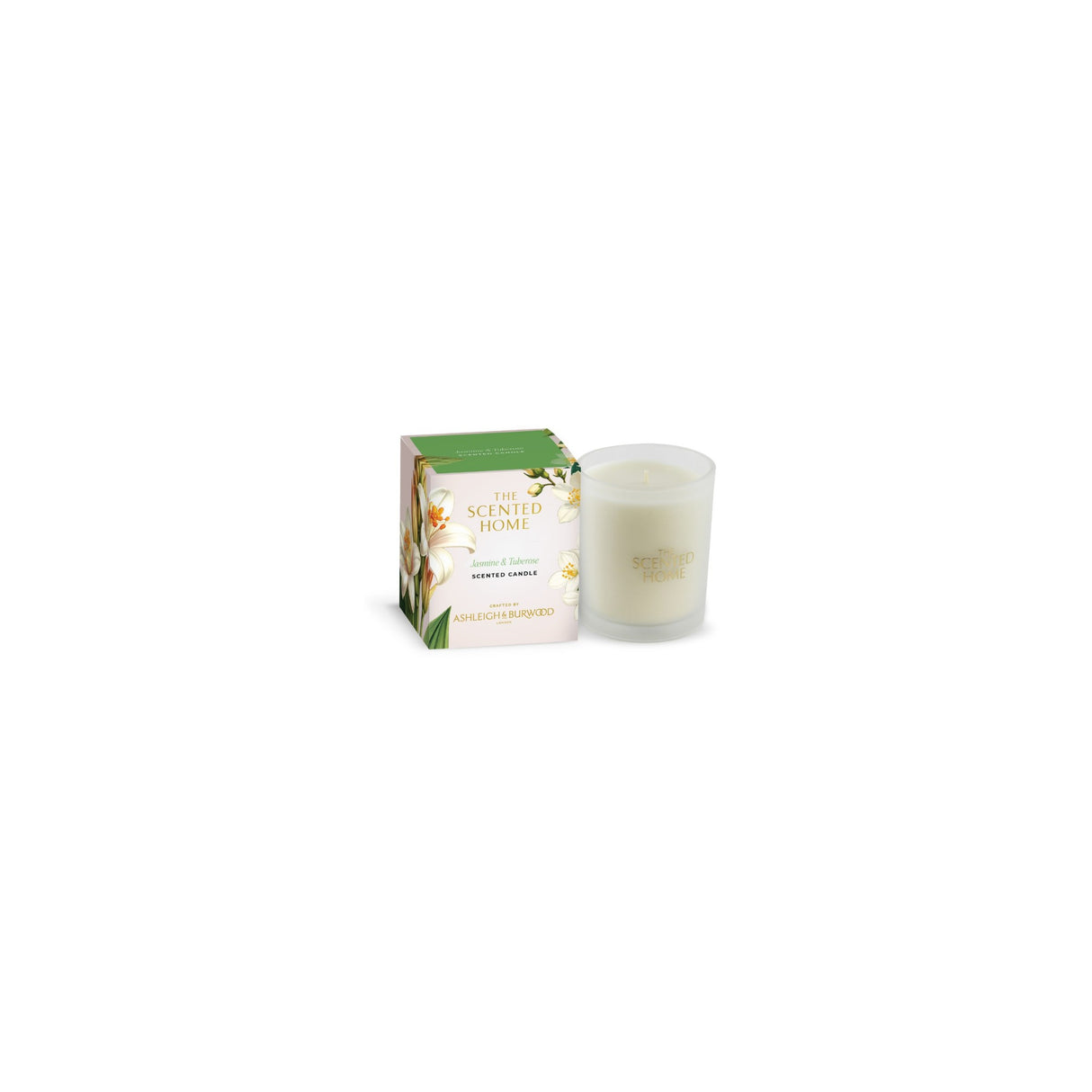 Ashleigh & Burwood New Scented Home Glass Candle - Jasmin & Tuberose