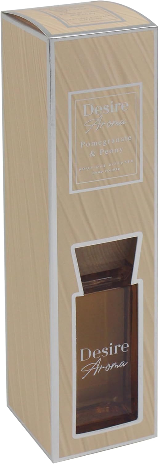 Desire aroma elegant 200ml reed diffuser - pomegranate & peony