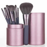 7 Piece Travel Make Up Brush Set in Cylinder Case  - Various Colours