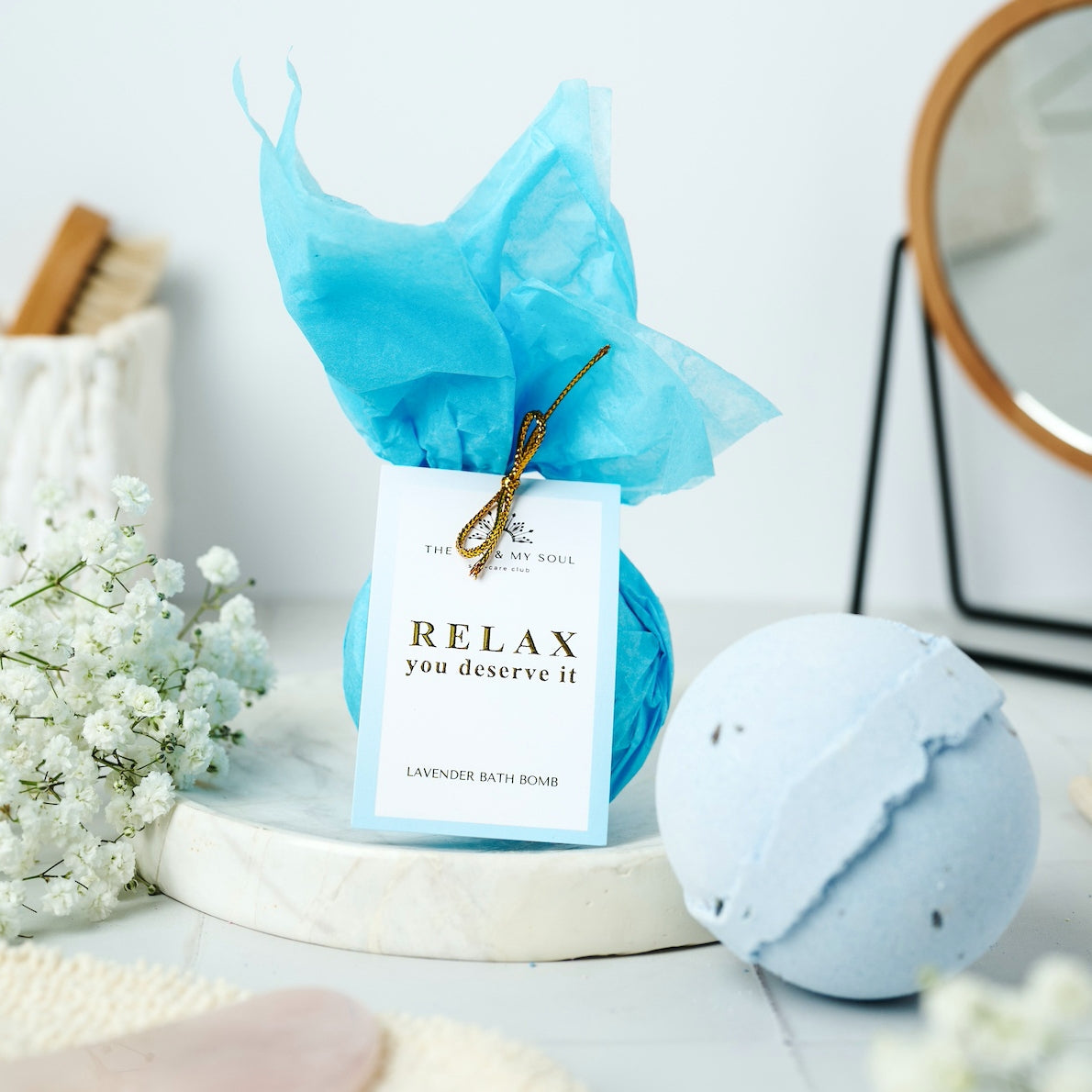 Relaxing Bath Bomb Gift - Calm with Lavender Luxury Bath Bomb