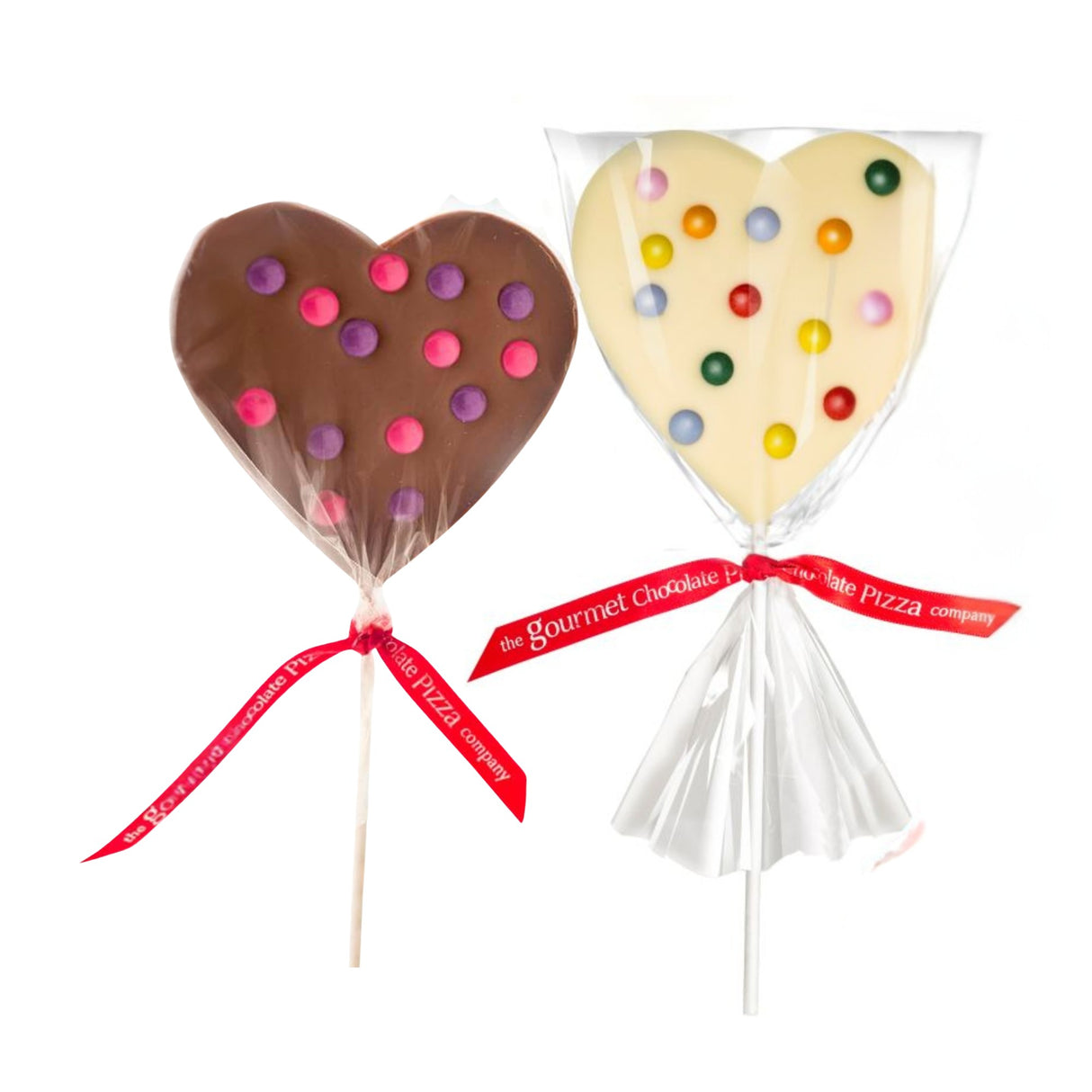 Gourmet chocolate heart lollipop - various