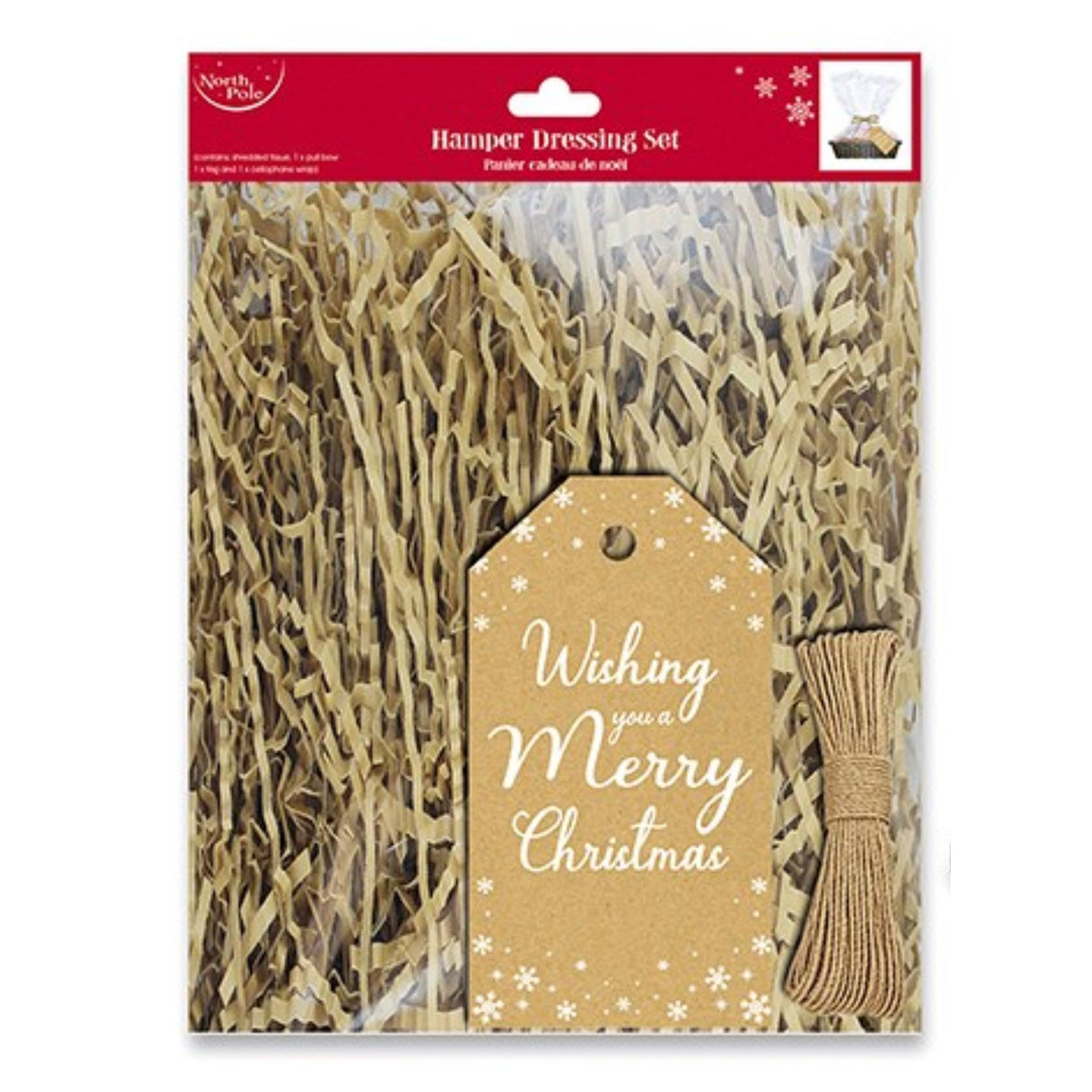 Kraft Christmas Hamper Gift Wrap Dressing Set