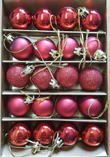 Christmas Tree Shatterproof Baubles in Red Gold or Silver in Various Sizes