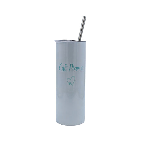 Rainbow White Stainless Steel Drink Bottle - Cat Mama