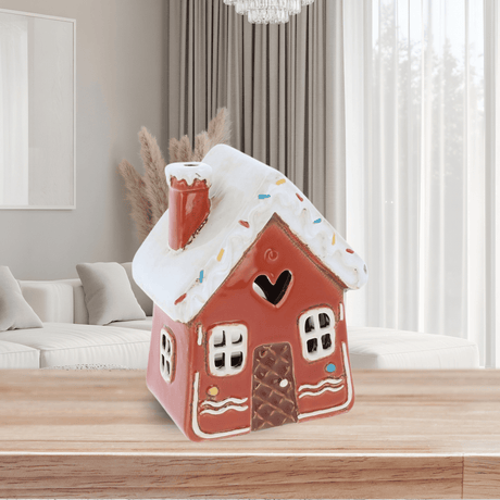 Village Pottery Gingerbread House Tea Light Holder