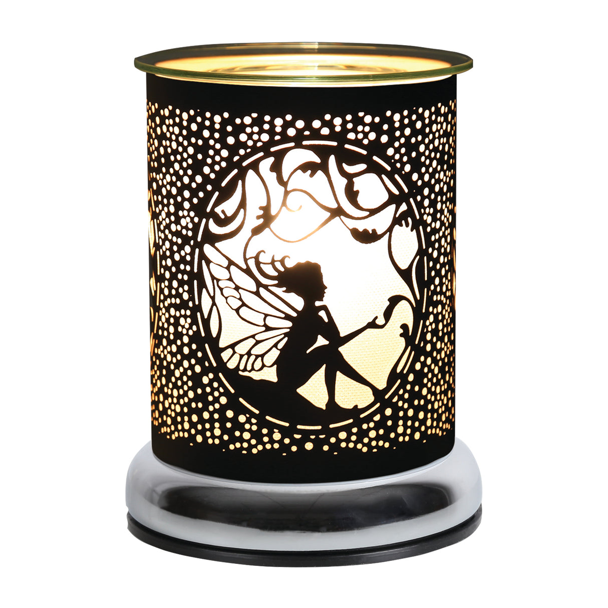 Aroma Electric Wax Melt Burner Touch - Black & Gold Fairy Sitting
