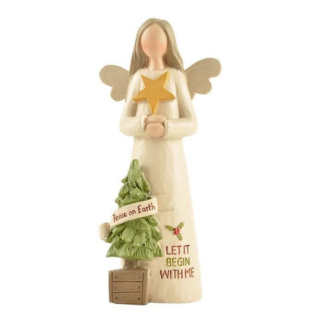 Feather & Grace Angel Figurine - Peace on Earth