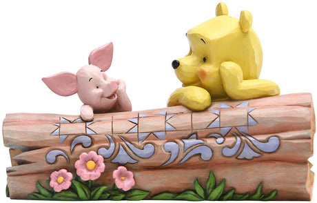 Disney Traditions Truncated Conversation (Pooh & Piglet on Log) Figurine