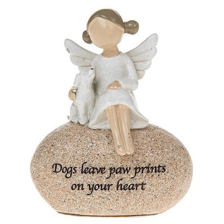 Angel Stones Figurine - Angel & Dog