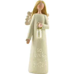 Feather & Grace Angel Figurine -  Sister (So Lucky)
