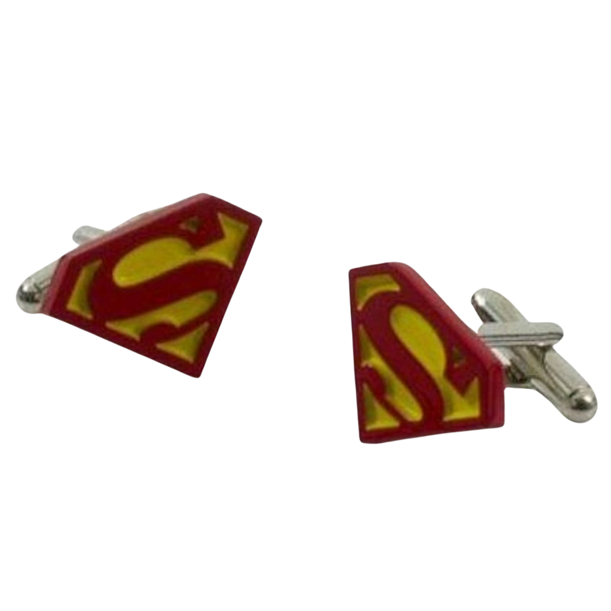 Superman Logo Cufflinks - Yellow & Red