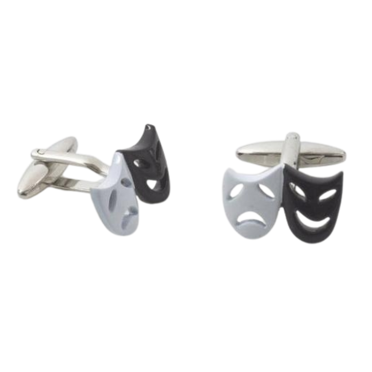 Black & White Theatre Mask Cufflinks