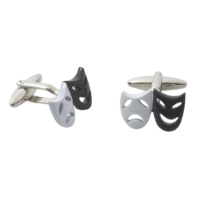 Black & White Theatre Mask Cufflinks