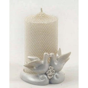 Decorative Wedding Table/Favour Candle - Doves