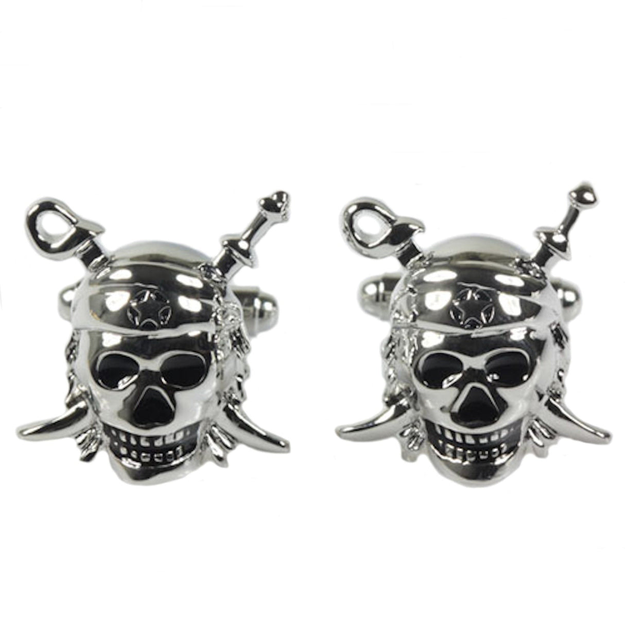 Pirate Skull with Crossed Swords Cufflinks