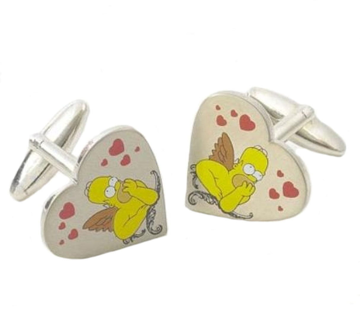 Cupid Homer Simpson Heart shape Cufflinks