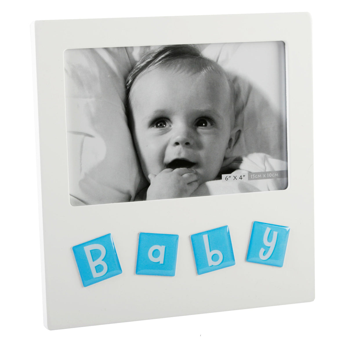 Tile Letters Photo Frame 6x4" - Baby (Blue)