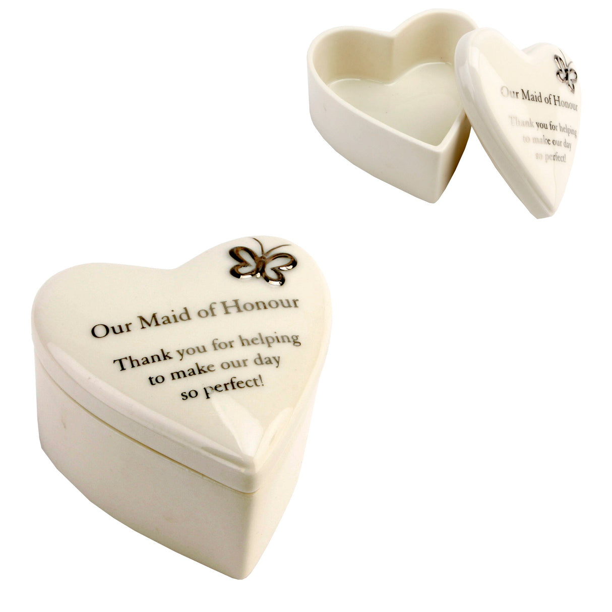 Amore Wedding Party Trinket Box - Our Maid of Honour Keepsake Gift