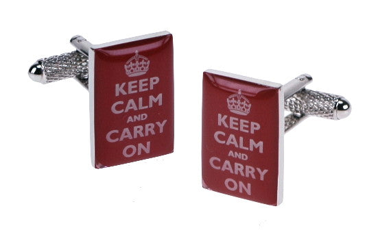 Keep Calm and Carry On Cufflinks