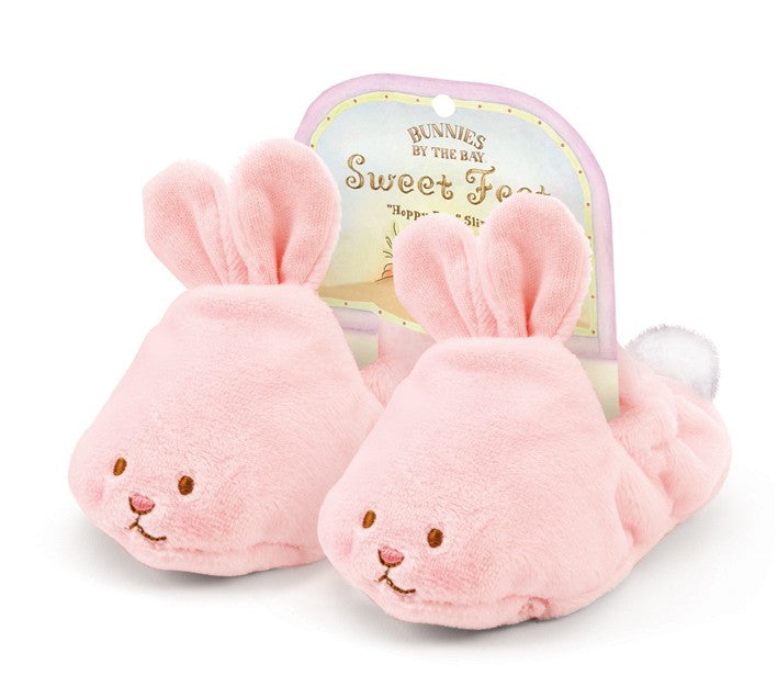 Bunnies by the Bay Sweet Feet Baby Slippers - Hoppy Feet (Age 3-6 Months)