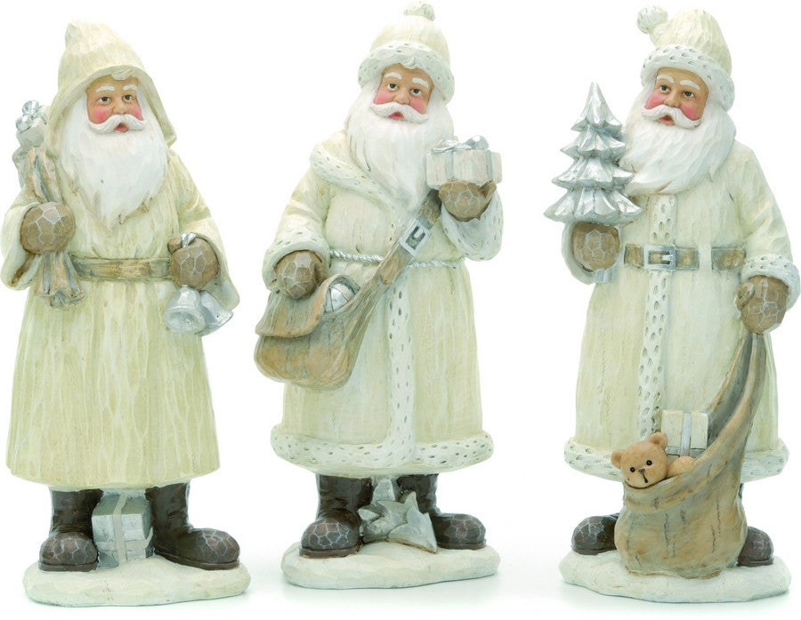 Christmas Decoration - Santa Figurine Set of 3 Assorted