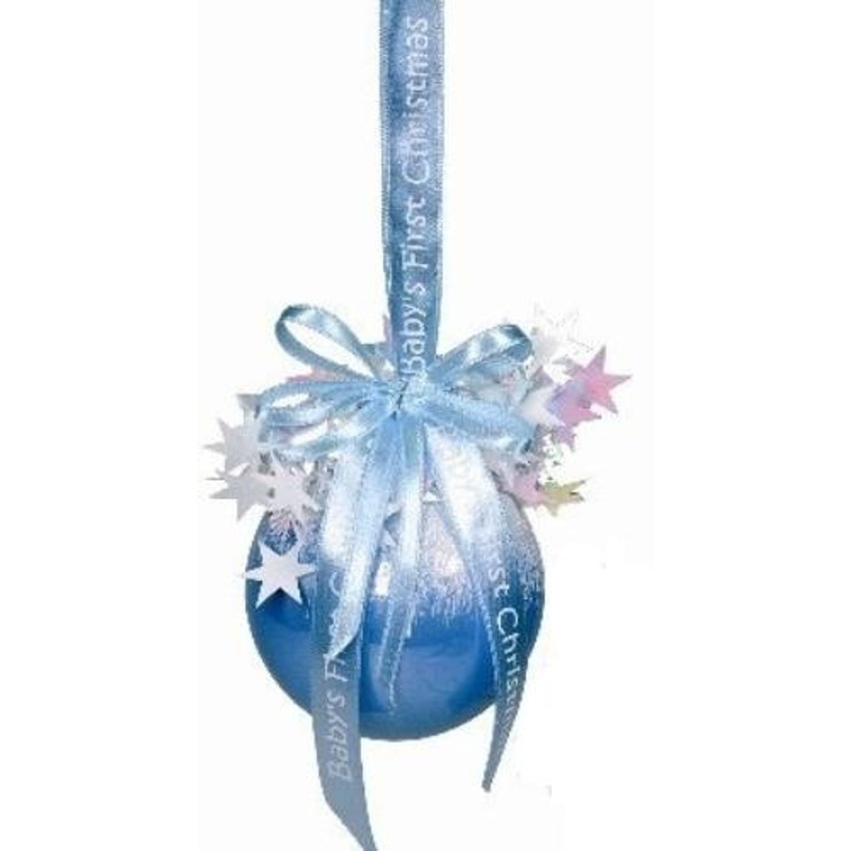 Weiste Christmas Tree Decoration - Baby`s First Christmas Bauble (Blue)