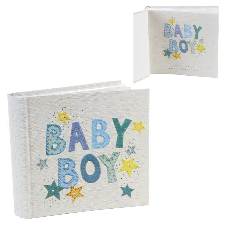 Gorgeous Photo Album Holds  80 6" x 4" Prints - Baby Boy