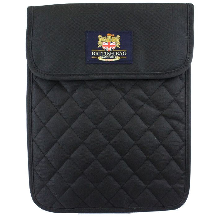 British Bag Company Regent Quilted Mini Tablet Sleeve Case - Black