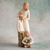 Willow Tree Figurines Set Mother & Son with Daughter -