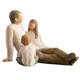 Willow Tree Figurines Set Father with Son & Daughter -