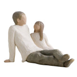 Willow Tree Figurines Set Father with Son & Daughter -