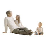 Willow Tree Figurines Set Father with Son & Daughter -