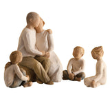 Willow Tree Figurines Set Grandparents with Three Grandchildren