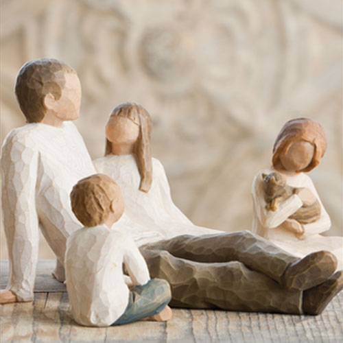 Willow Tree Figurines Set Parents & Baby with Son & Daughter – Crusader  Gifts