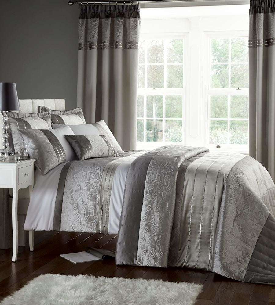 Catherine Lansfield Gatsby Duvet Quilt Cover Set - Super King Size Bed