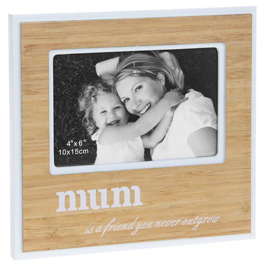 Bamboo Sentiment Photo Frame 6x4" - Mum