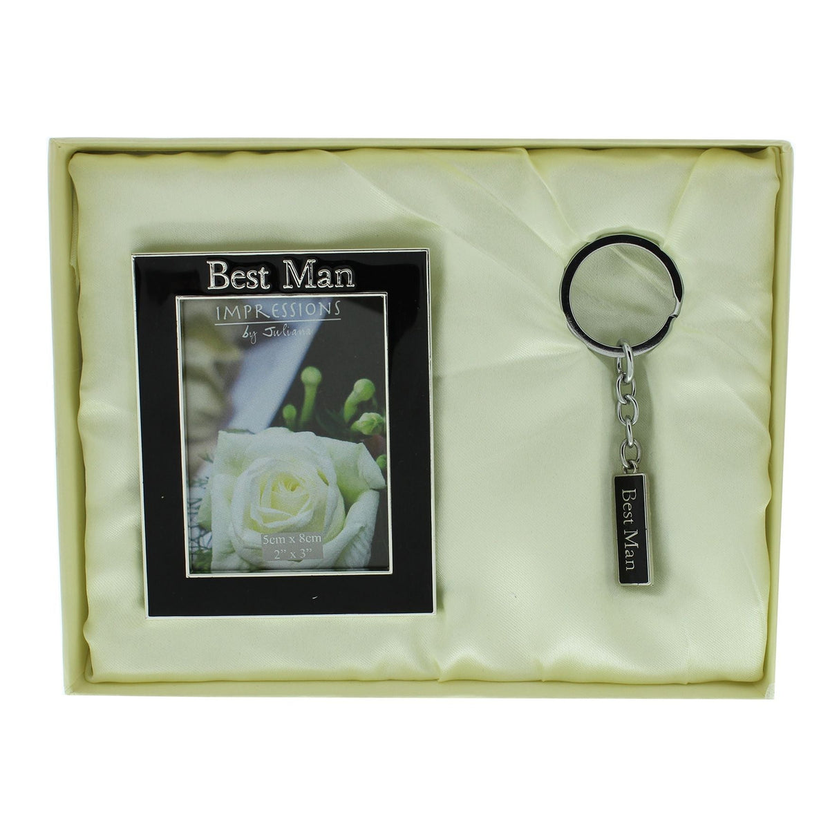 Juliana Wedding Gift Set Keyring & Photo Frame 2" x 3" - Best Man